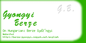 gyongyi berze business card